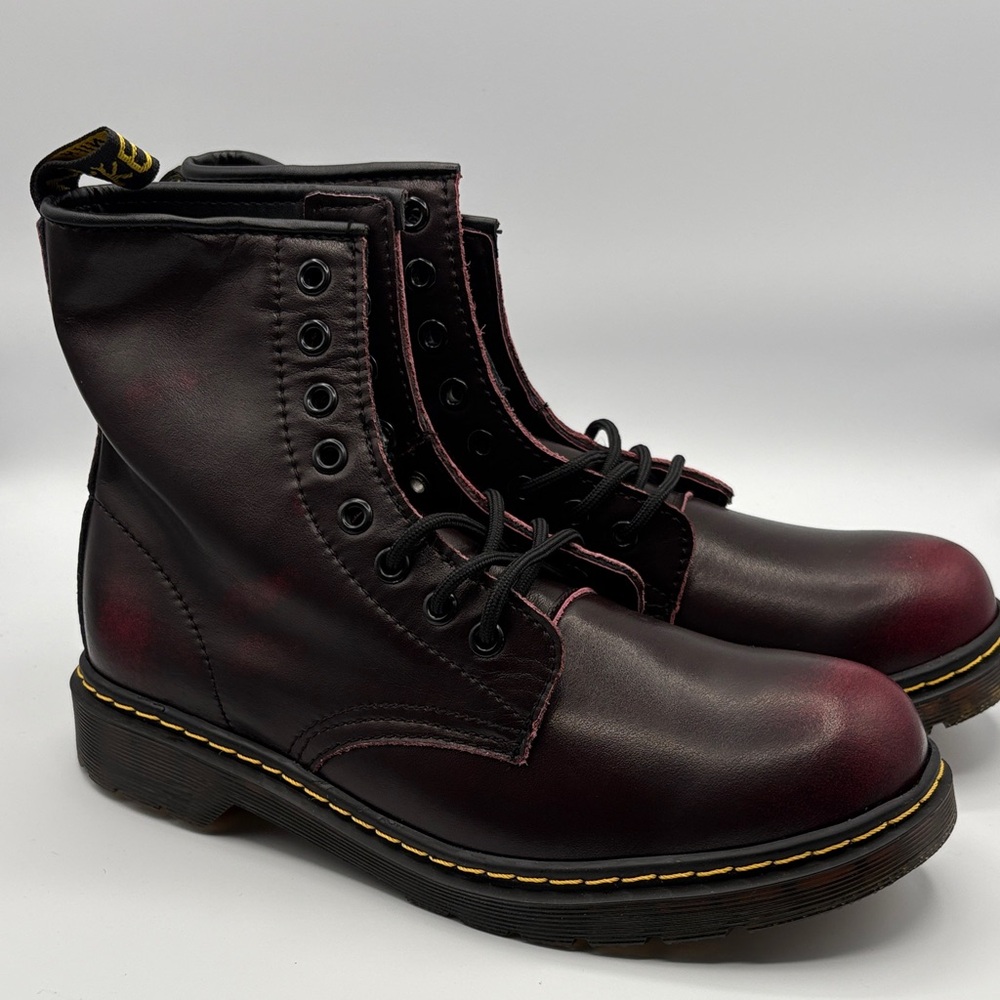Like Dr. Martens Burgundy Heeled Boots